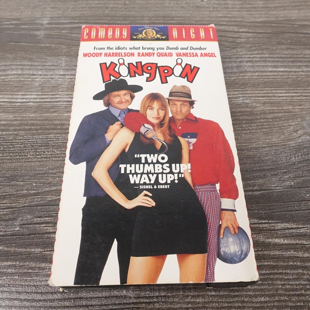 Vintage‎ Kingpin VHS Tape 1996 MGM Home Entertainment Woody Harrelson Color